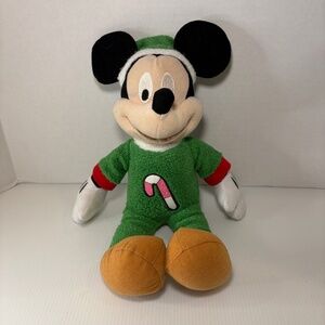 Mickey Mouse plush Disney Holiday Christmas XMAS Candy Cane Stuffed Animal 14 in